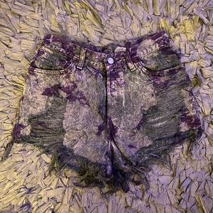 Levi’s purple tie dye shorts